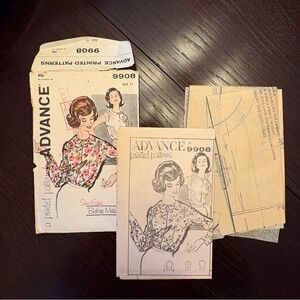 Advance Vintage Sewing Pattern Size 12 Uncut